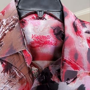 Visconti black brand men's shirt button down